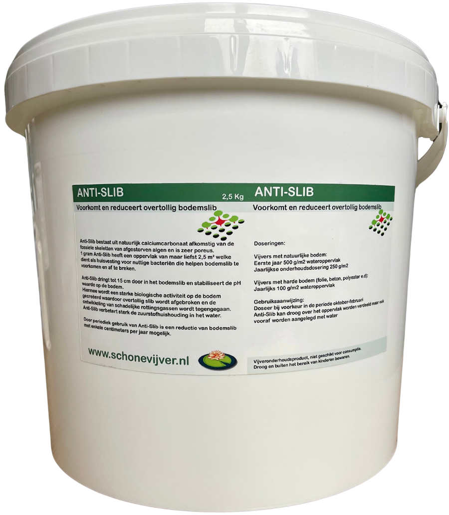 Anti-Slib voorkomt en reduceert bodemslib in de vijver