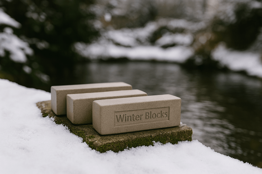 Winter Blocks vijver